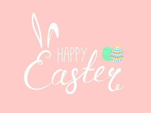 Happy Easter lettering Illustrazione stock