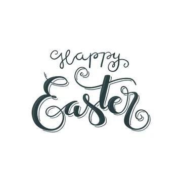 Happy Easter lettering Stock Illustration