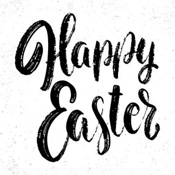 Happy easter. Lettering phrase. Design element for poster, card, banner. Stock Illustration