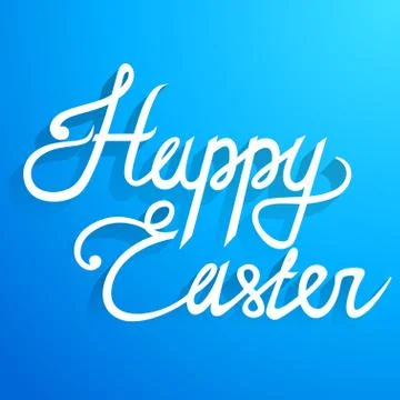 Happy Easter lettering text Stock Illustration