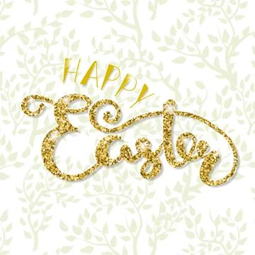 Happy Easter lettering typography. Seasons Greetings Stock Illustration