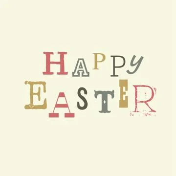 Happy easter lettering. vector, eps8 Illustration