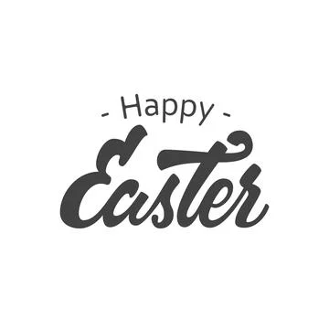 Happy Easter lettering. Vector illustration for greeting cards Illustrazione stock