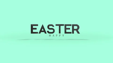 Happy Easter logo a festive celebration in green letters Stock Footage 260928036