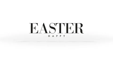 Happy Easter logo a festive celebration in black letters Stock Footage 260928116