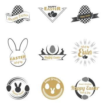 Happy Easter logo Stock Illustration
