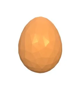 Happy easter low poly polygonal golden yellow egg 3d illustration rendering Illustrazione stock