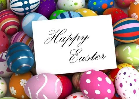 Happy easter message Stock Illustration