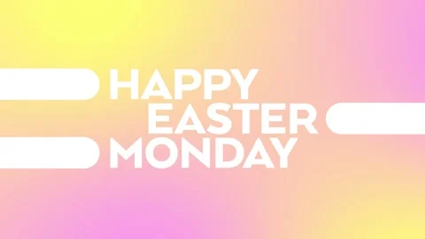 Happy Easter Monday loopable text animation on a gradient abstract background Stock Footage 269505306