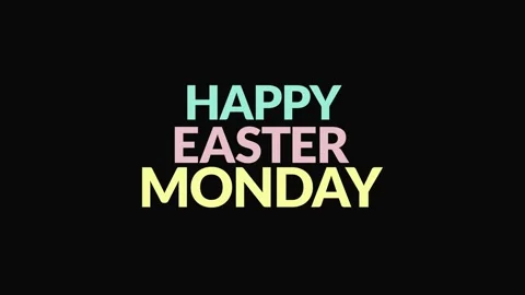 Happy Easter Monday Text Animation for Easter celebration (Happy Easter). Stock Footage 269671518