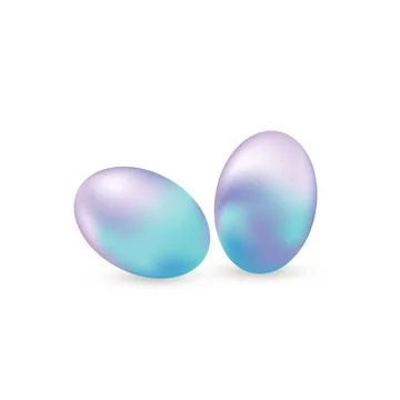 Happy Easter Neon Eggs Pack Vector Logo Stock Illustration