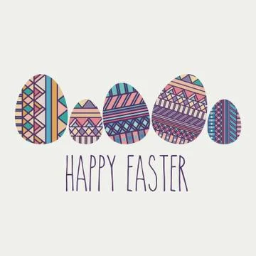 Happy easter over   background vector illustration Stock Illustration