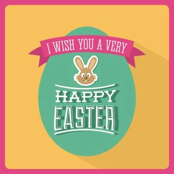 Happy easter over cream background vector illustration 스톡 일러스트