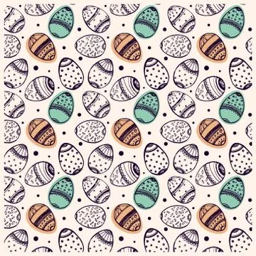Happy Easter. Pattern design. Vector illustration. Stock Illustration