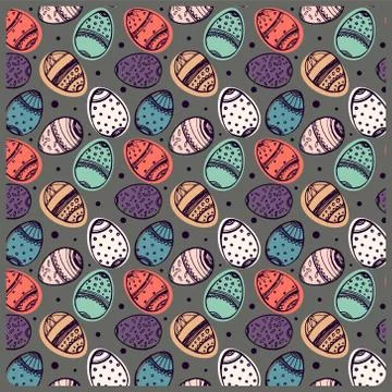 Happy Easter. Pattern design. Vector illustration. Stock Illustration