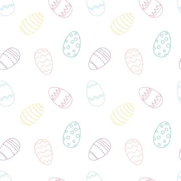 Happy Easter pattern with Easter eggs Stock Illustration