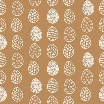 Happy Easter Pattern with Eggs Stock Illustration