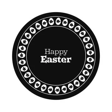 Happy Easter pattern on a festive dish Stockillustratie