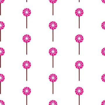 Happy Easter pattern with pastel swirl lollipop in festive spring style Stockillustratie