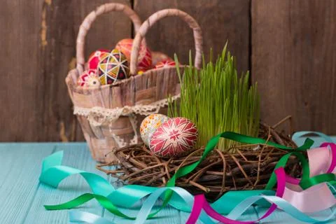 The happy easter Stock Photos