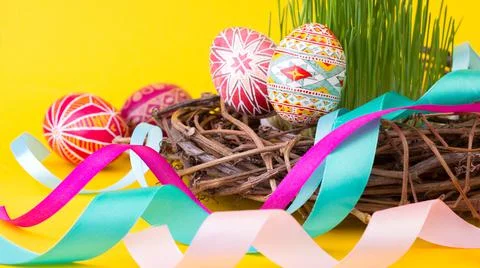 The happy easter Foto stock