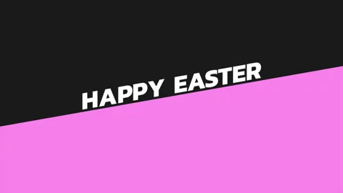 Happy Easter with pink and black lines pattern Stock Footage 165182488