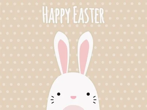 Happy Easter postcard. Easter Bunny. Vector postcard for Easter Illustrazione stock
