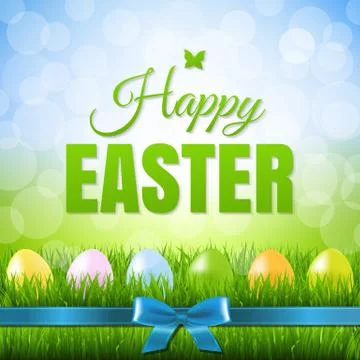 Happy Easter Postcard Stock Illustration