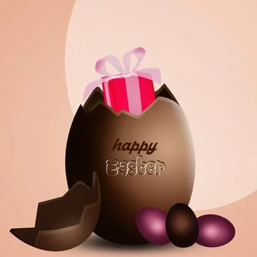 Happy Easter postcard 스톡 일러스트