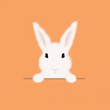 Happy Easter Postcard With Rabbit Stock Illustration