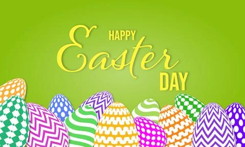 Happy Easter poster and banner Stock Illustration