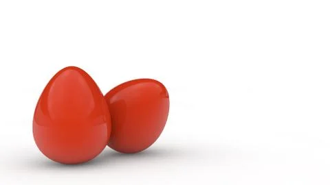 Happy easter poster, colored realistic eggs, white background, holiday card,  Stock Illustration