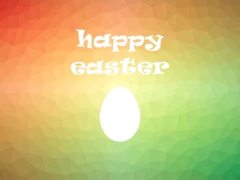 Happy Easter poster on colorful low poly background イラスト素材