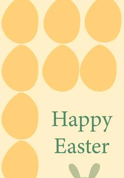 Happy easter poster design with egg pattern for festive decoration Stock Illustration