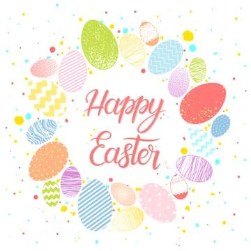 Happy Easter poster Stock Illustration