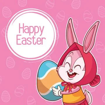 Happy easter poster Stock Illustration