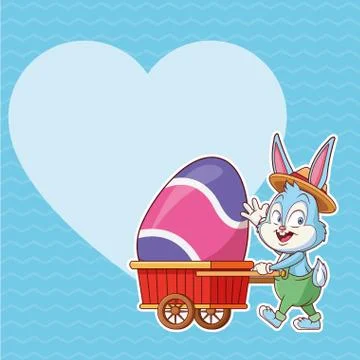 Happy easter poster Stock Illustration