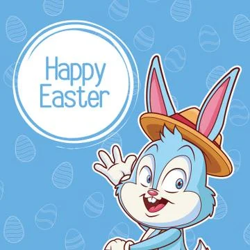 Happy easter poster Stock Illustration