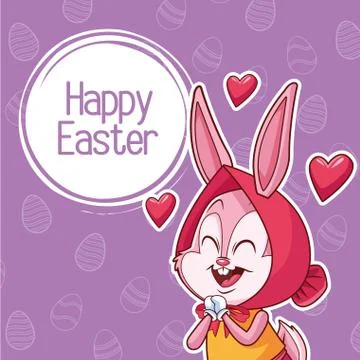 Happy easter poster Stock Illustration