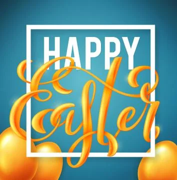 Happy Easter poster Stock Illustration