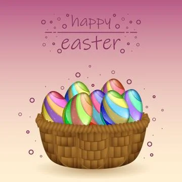 Happy easter poster Stock Illustration