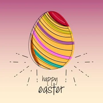 Happy easter poster Illustrazione stock