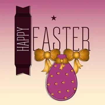 Happy easter poster Stock Illustration