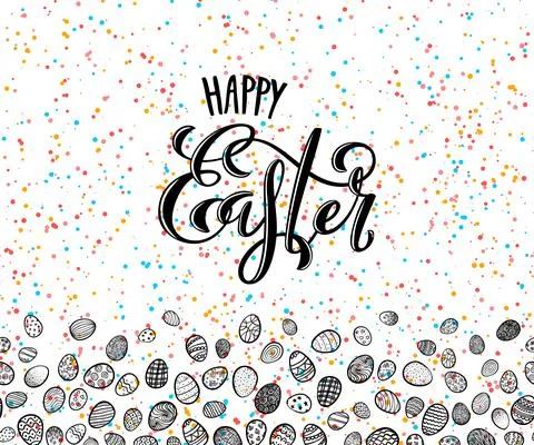 Happy Easter poster Stock Illustration
