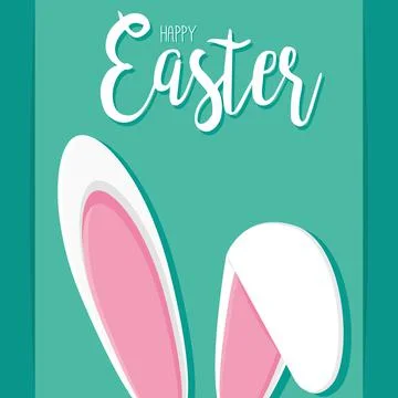 Happy easter poster Illustrazione stock