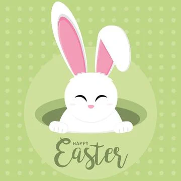 Happy easter poster Stock Illustration