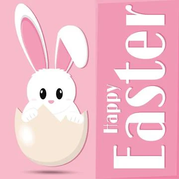 Happy easter poster Stock Illustration