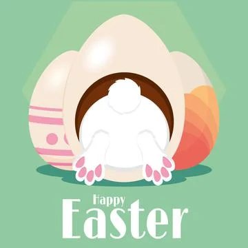 Happy easter poster Stock Illustration