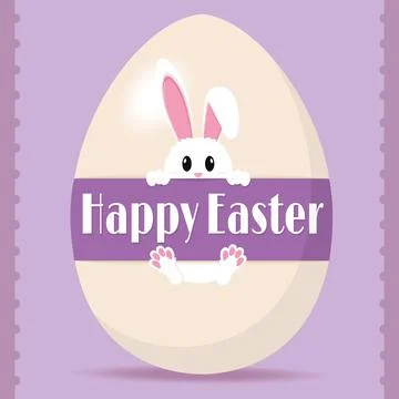 Happy easter poster Illustrazione stock