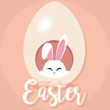 Happy easter poster Stock Illustration